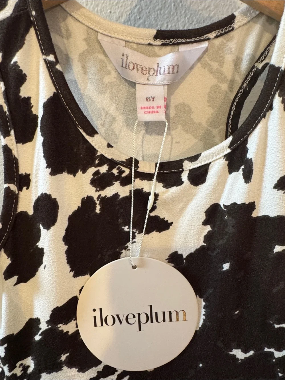 NWT 6Y iloveplum B.A.E. Tutu Dress | Suede Bessie Cow Print!